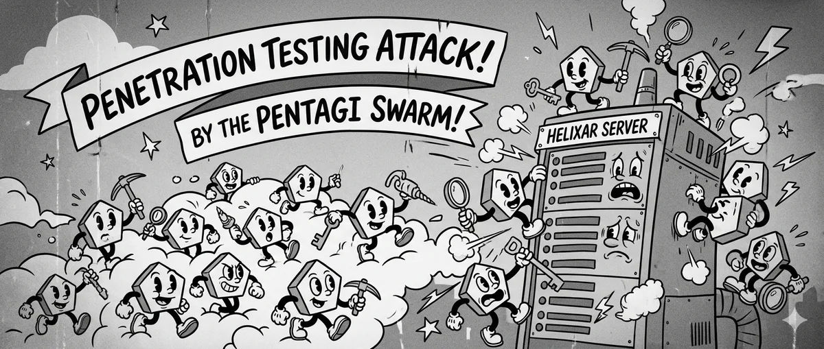 PentAGI's autonomous agent swarm launches a coordinated penetration test against Helixar Nexus