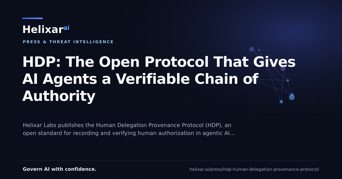 HDP: The Open Protocol That Gives AI Agents a Verifiable Chain of ...